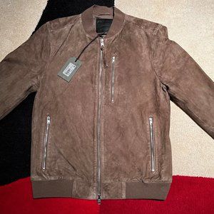 All Saints Kemble Suede Bomber (NWT)